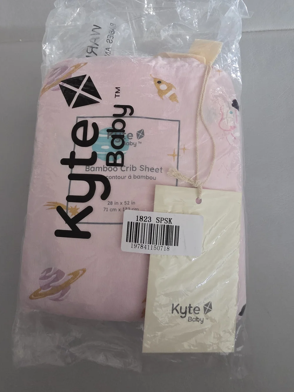 NWT Kyte Baby Bamboo Crib Sheet in Sakura Space  - 28 in x 52 in